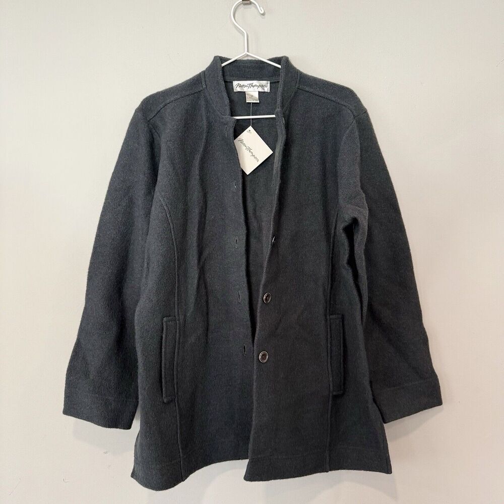 Norm Thompson 100% Wool  Button Up Sweater Jacket Womens Sz Medium 1631 NWT